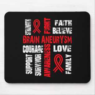 Glaube und bekämpfe Gehirnaneurysma Mousepad