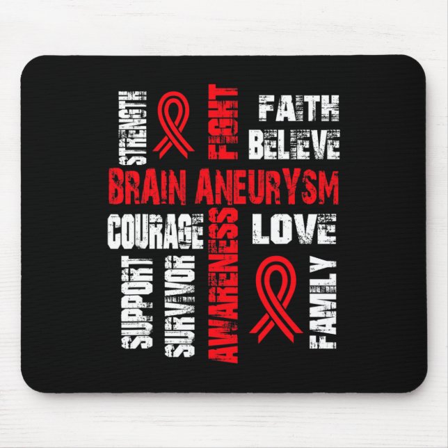 Glaube und bekämpfe Gehirnaneurysma Mousepad (Vorne)