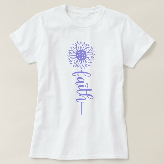 Glaube und Blume T-Shirt (Design vorne)