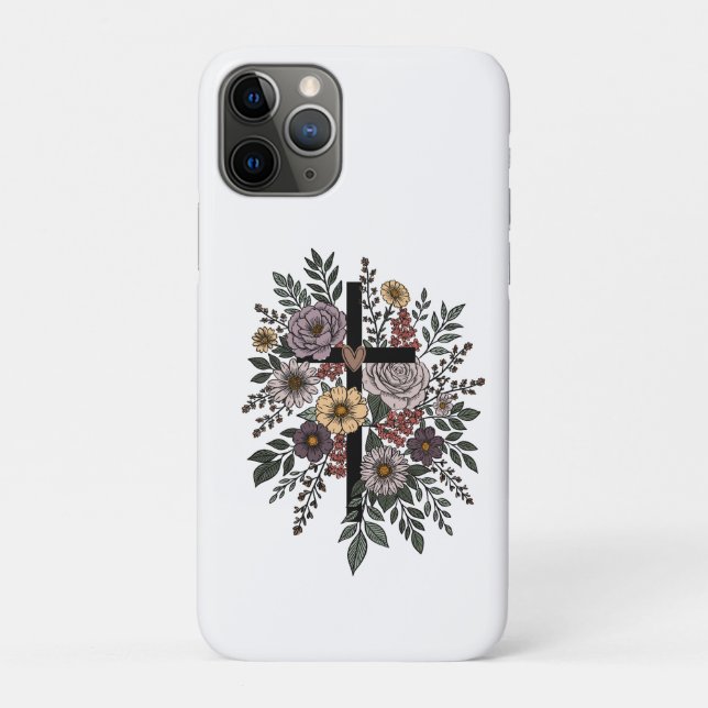 Glaube und Blumen Case-Mate iPhone Hülle (Rückseite)