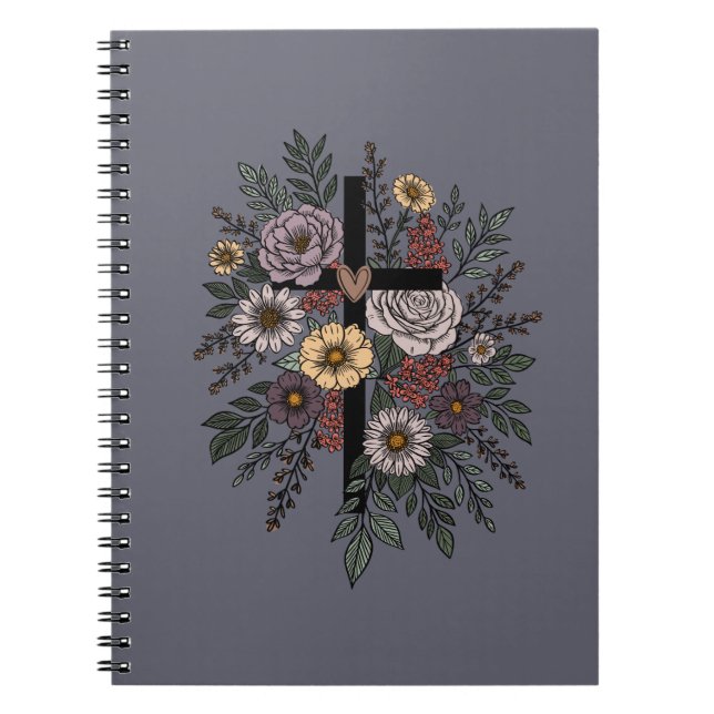 Glaube und Blumen Notizblock (Vorderseite)