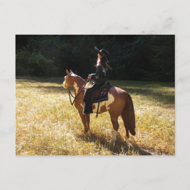 Glaube und Cowboy Postcard Postkarte (Vorderseite)