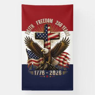 Glaube und Freiheit Patriotischer Adler Kunst 25 Banner