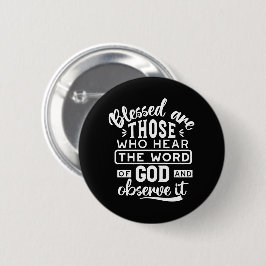 Glaube und Gehorsam – Inspirierende Schrift Button