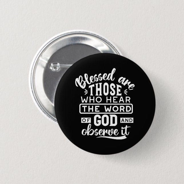 Glaube und Gehorsam – Inspirierende Schrift Button (Vorne & Hinten)
