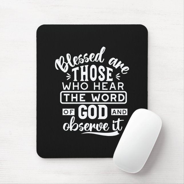 Glaube und Gehorsam – Inspirierende Schrift Mousepad (Mit Mouse)