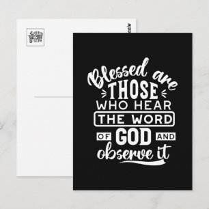 Glaube und Gehorsam – Inspirierende Schrift Postkarte