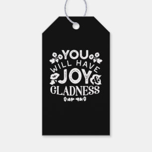 Glaube und Glück – Zitate über Freude und Fröhlich Geschenkanhänger
