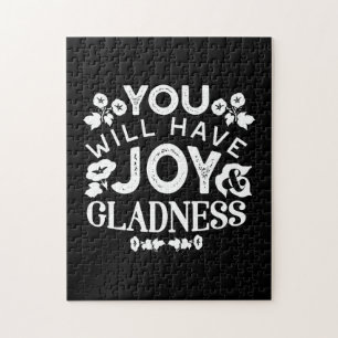 Glaube und Glück – Zitate über Freude und Fröhlich Puzzle