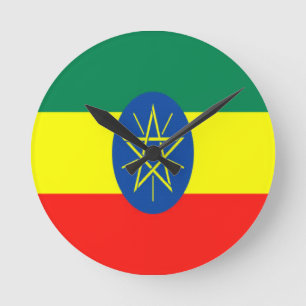 Glaube und Hoffnung in Äthiopien Runde Wanduhr