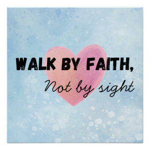 Glaube und Wandel christliches Typografie-Poster Poster