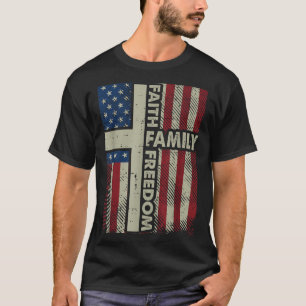 Glaube uns Flagge Christlich Religiös Gott Jesus M T-Shirt