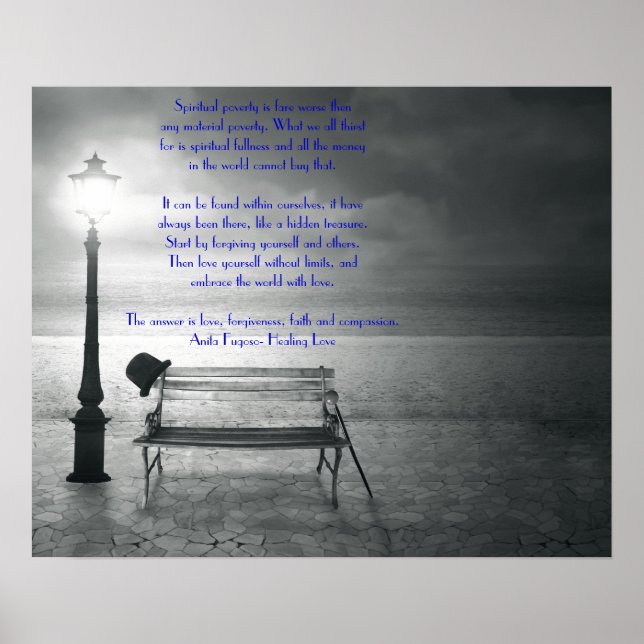 Glaube, Vergebung, Liebe, Mitgefühl durch Heilung  Poster (Vorne)