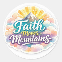"Glaube versetzt Berge Sticker Design"