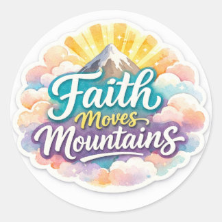 "Glaube versetzt Berge Sticker Design"