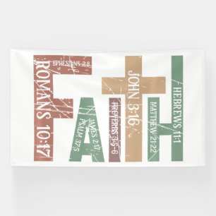 Glaube, verwoben in der Schrift Banner