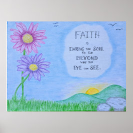Glaube wagt die Seele - Wandkunst Poster