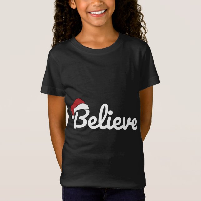 Glaube Weihnachten Niedlich T-Shirt (Vorderseite)