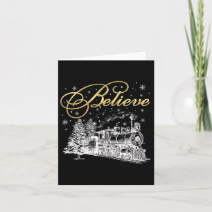 Glaube Weihnachten Nordpol Polar Express Alles abr Karte