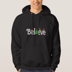 Glaube Weihnachten Rentier Santa Tree Fun Matching Hoodie