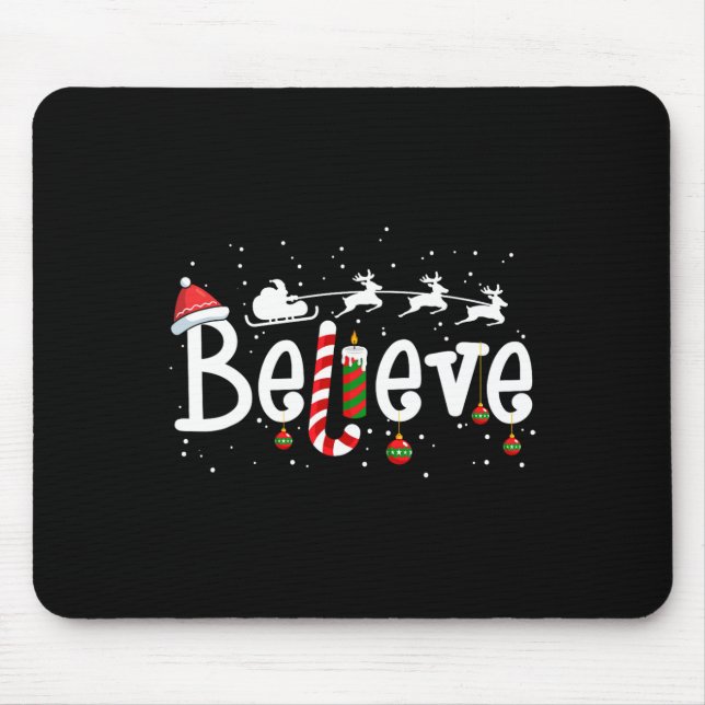 Glaube Weihnachten Weihnachtsmann Reindeer Candy C Mousepad (Vorne)