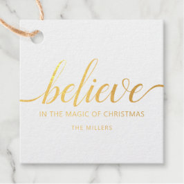 Glaube Weihnachts-Script Green Geschenkanhänger