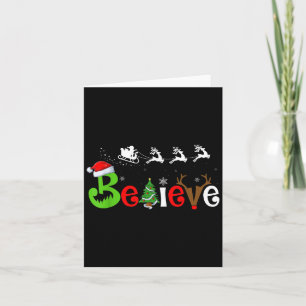 Glaube Weihnachtsbaum Rentier Weihnachtsfamilie We Karte