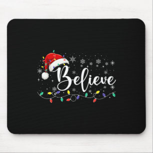 Glaube Weihnachtsbeleuchtung Red Weihnachtsmannmüt Mousepad