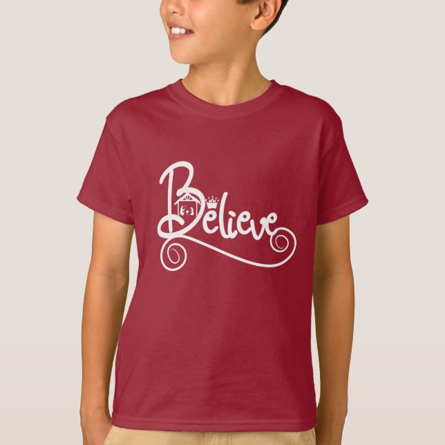 Glaube Weihnachtskrippe T-Shirt (Vorderseite)