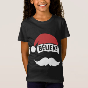 Glaube Weihnachtsmannmütze Cap White Mustache Fami T-Shirt