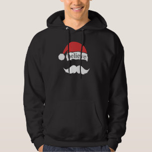 Glaube Weihnachtsmannmütze Weihnachten Weißer Schn Hoodie