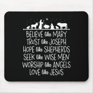 Glaube wie Maria Vertrauen wie Joseph Praying Chri Mousepad