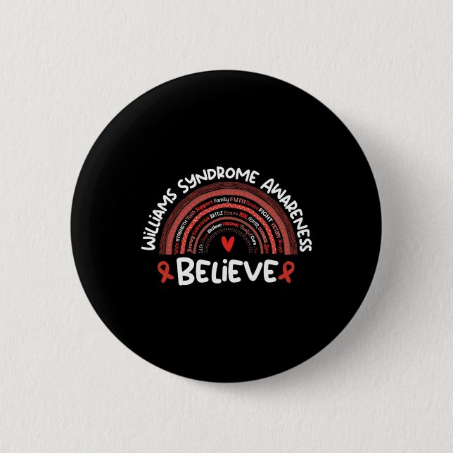 Glaube Williams-Syndrom-Sensibilisierungsmonat Button (Vorderseite)