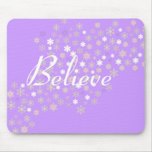Glaube/Winter-Schneeflocken Mousepad