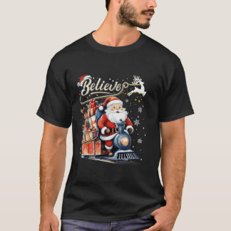 Glaube Zug Weihnachten Nordpol Zug Pajama Ch T-Shirt