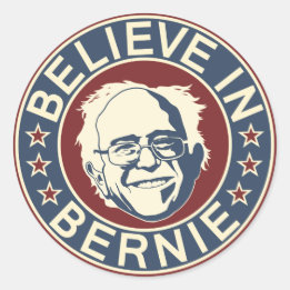 Glauben an Bernie Sticker (V2)