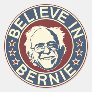 Glauben an Bernie Sticker (V2)