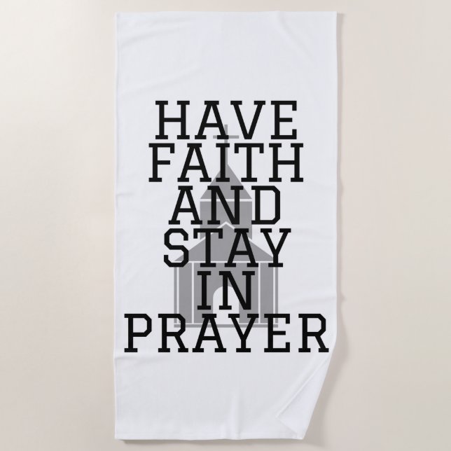 Glauben an das Gebet mutig Strandtuch (Vorderseite)