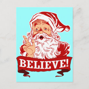 Glauben an den Weihnachtsmann Feiertagspostkarte