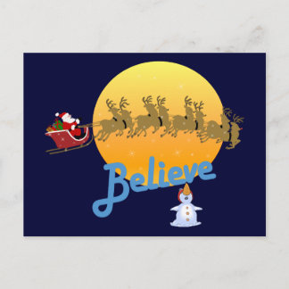 Glauben an den Weihnachtsmann Feiertagspostkarte