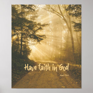 Glauben an die Gottesbibel Christlich Poster