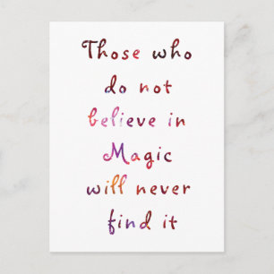 Glauben an die Magie Postkarte
