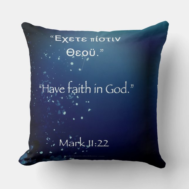 Glauben an Gott auf Griechisch Kissen (Vorderseite)