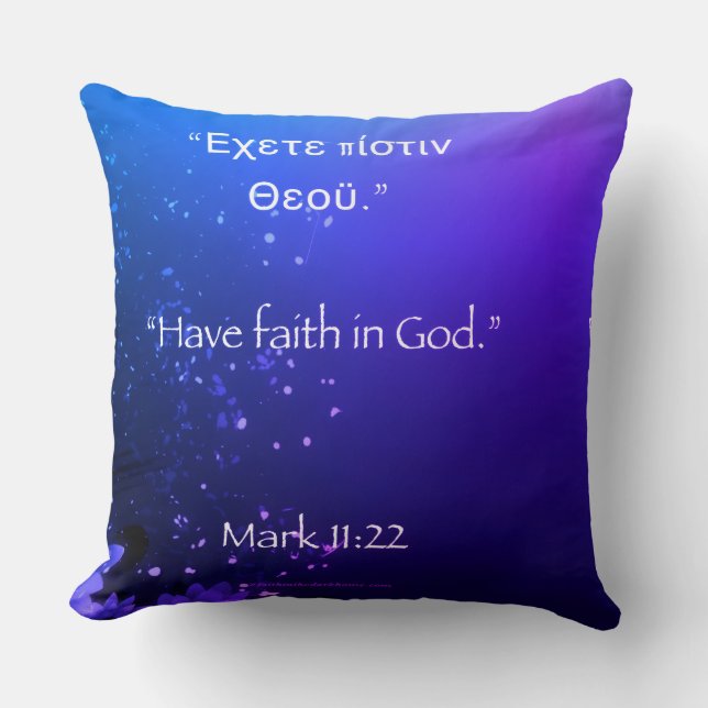 Glauben an Gott Tiefe Farben werfen Kissen (Vorderseite)