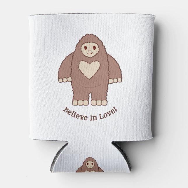 Glauben an Liebe Bigfoot Dosenkühler (Vorderseite)