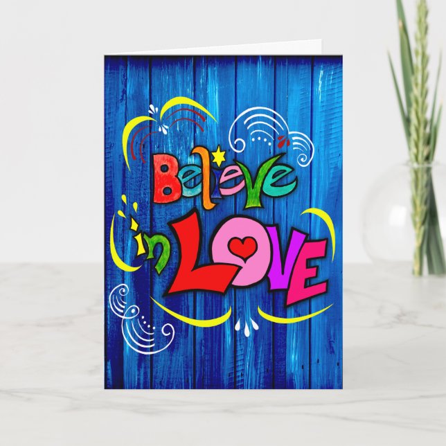 Glauben an Liebe Karte (Vorderseite)