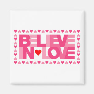 Glauben an Liebe (pink) Magnet
