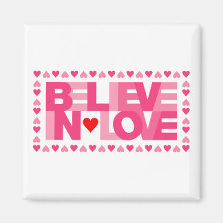 Glauben an Liebe (pink) Magnet