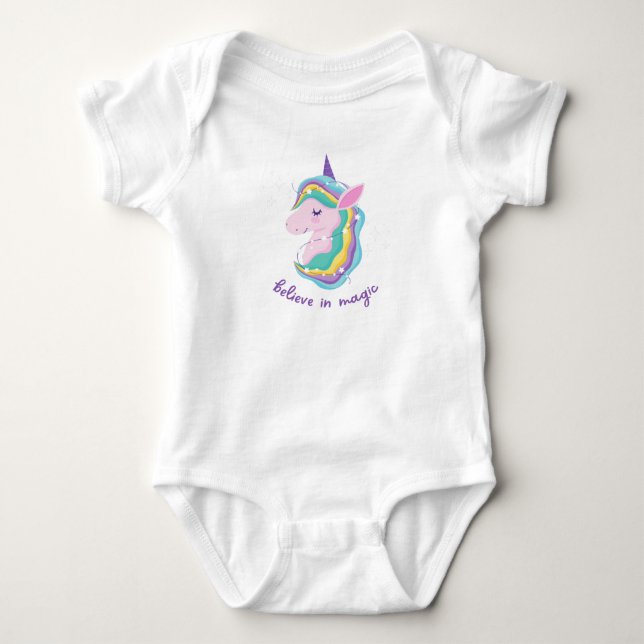 Glauben an Magie Baby Strampler (Vorderseite)
