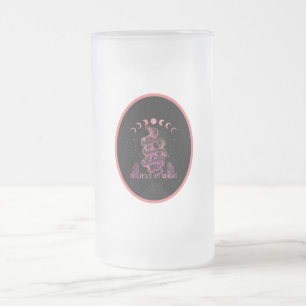 Glauben an magische Celestial Wiccan Art Mattglas Bierglas